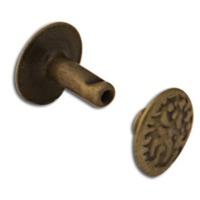 Extra Brass Antique Nickel Plated 100 Pack Of Textured Rapid Rivets
