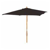 exogarden skia premium hardwood 2m square black parasol
