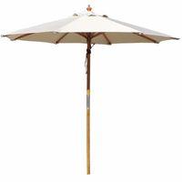 exogarden skia premium hardwood 21m round natural parasol