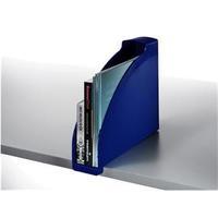 Extra Capacity (A4) Magazine File (Black) with Adjustable Spine Label Holder