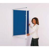 EXPRESS ECONOMY INDOOR LOCKABLE NOTICEBOARD - 900 x 600MM (HXW) - BLUE