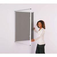 express economy indoor lockable noticeboard 900 x 600mm hxw grey