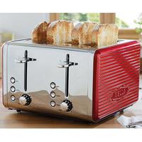 extra wide toaster 4 slice red