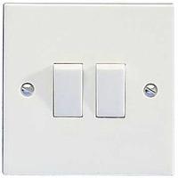 Exclusive moulded 2 gang 2 way 6A switch