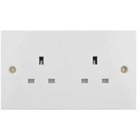 exclusive moulded 2 gang 13a unswitched socket