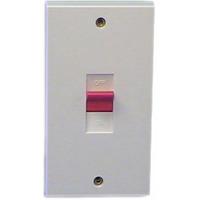 Exclusive moulded 50A 2 gang DP plate switch