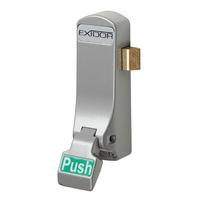 exidor push pad door latch silver finish