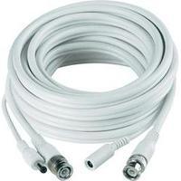 Extension cable [1x BNC plug, DC 5.5 socket - 1x BNC plug, DC 5.5 plug] 10 m White Sygonix 43127V