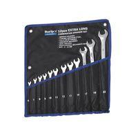 extra long combination spanner set of 12 metric 6 to 22mm