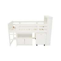 Explorer Mid Sleeper Bed with Desk and Cupboard
