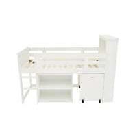 Explorer Mid Sleeper Bed with Desk and Bookcase