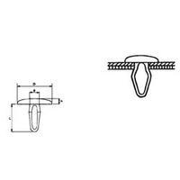 Expanding rivet Hole Ø 6.4 mm PA Black PB Fastener 439-0853-001 1 pc(s)