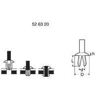 Expanding rivet Hole Ø 3.2 mm Plastic Ecru PB Fastener 301-2282-000 1 pc(s)