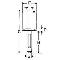 Expanding rivet Hole Ø 5 mm Black PB Fastener 301-9130-1010 1 pc(s)