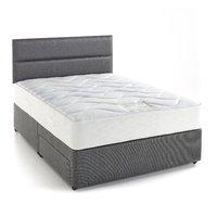 Extra Comfort 1000 Mattress And 0 Drawer Platform Top Divan Set - Granite - Double