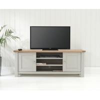 ex display somerset oak and grey tv unit