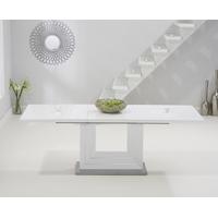 Ex-display Tula 160cm Extending White High Gloss Dining Table