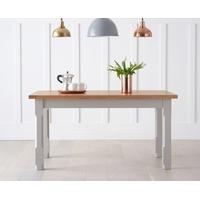 ex display eton grey 130cm solid pine and ash kitchen table