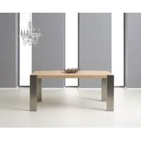 Ex-Display Soho 180cm Oak and Metal Extending Dining Table