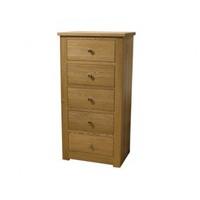 Ex-Display Messina Oak Wellington Chest (Chrome Handles)