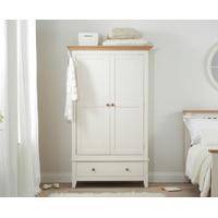 ex display camden ash and cream 2 door 1 drawer wardrobe