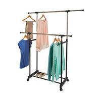 Expanding Double Clothes Rail, Carbon Steel