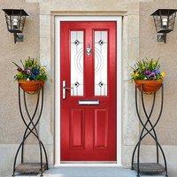 Exterior Virtuoso Clifton Bellini Composite Door, shown in Red