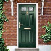 External Virtuoso Carlton Two Brolo Composite Door, Shown in Green