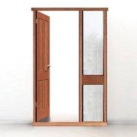 Exterior Door Frame with side glass apertures, Made to size, Type 2 Model 4.