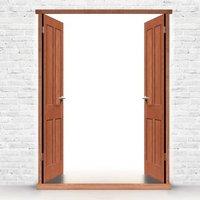 Exterior Double Door Frame, Type 1 for Double Doors, Made to size, with or without threshold or cill.