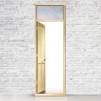 Exterior Door Frame with Transom Rail, Suits a Single Door, Glass included, Made to Size