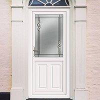 External UPVC Dundee Half Panel - Crystalline Glass Door