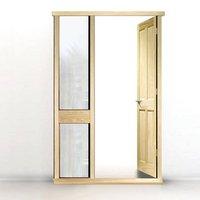 exterior door frame with side glass apertures made to size type 2 mode ...