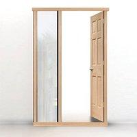 exterior door frame with side glass aperture made to size type 2 model ...