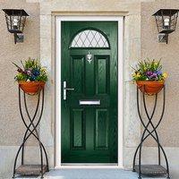 External Virtuoso Chilton Diamond Lead Composite Door, shown in Green