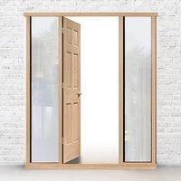 exterior door frame with side glass apertures made to size type 3 mode ...