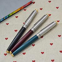 Extra-fine Silver Pen Cap Fountain Pen(Random Color)