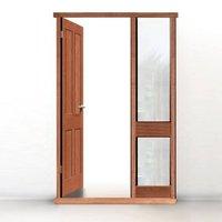 exterior door frame with side glass apertures made to size type 2 mode ...