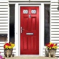 External Virtuoso Carlton Diamond Lead Composite Door, shown in Red