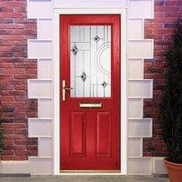 Exterior Virtuoso Crafton Bellini Composite Door, shown in Red