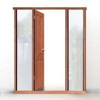 external lpd universal hardwood door frame shown with twin side apertu ...