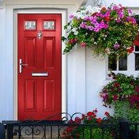 External Virtuoso Carlton Two Bienno Composite Door, Shown in Red