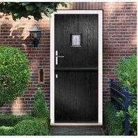 External Virtuoso Stable B1 Savona Composite Door, Shown in Black