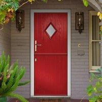 External Virtuoso Stable A1 Glazed Composite Door, Shown in Red