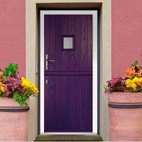 External Virtuoso Stable B1 Glazed Composite Door, Shown in Plum