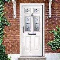 External Virtuoso Carlton Four Sepino Composite Door, Shown in White