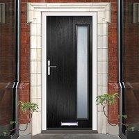 External Virtuoso Chapleton D4 Glazed Composite Door, Shown in Black