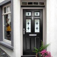 External Virtuoso Carlton Four Sextet Composite Door, Shown in Black