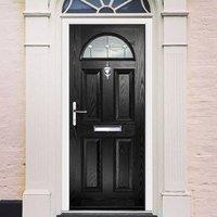 External Virtuoso Chilton One Mezanno Composite Door, Shown in Black