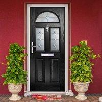 External Virtuoso Chilton Three Sepino Composite Door, Shown in Black